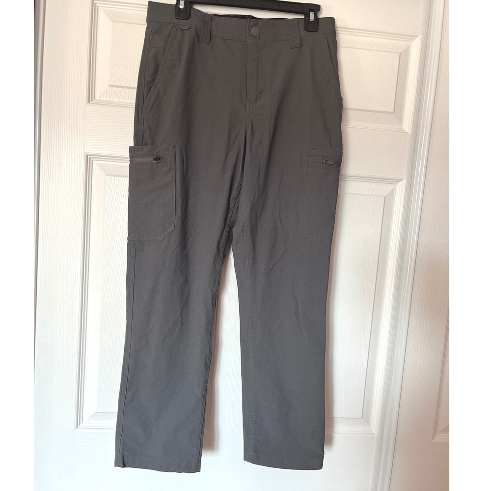 Wrangler Mens Regular Fit Outdoor Cargo Pants Gray 30x29 Stretch Hiking 1972660